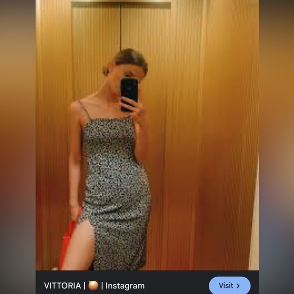 New: Zara Animal Print Form Fitting Sleeveless Side Slit Midi Dress - Picture 2 of 6